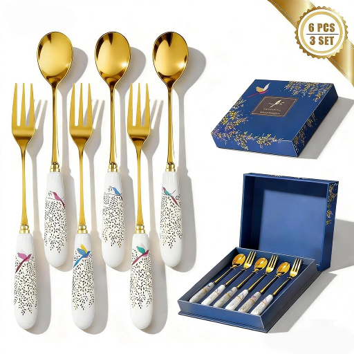 Blusmart Gold Stainless Steel Silverware Set for 3