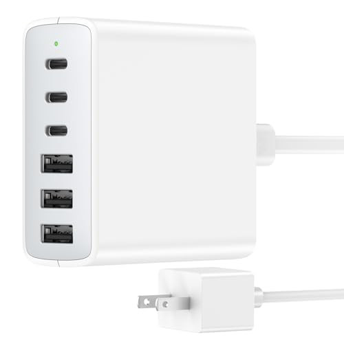 IFEART 6-Ports 100W Charger Block (3x USB-C, 3x USB-A)