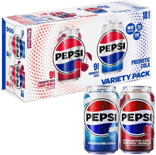 Sam's Club Members: Pepsi 18-Pack Prebiotic Soda  Deal