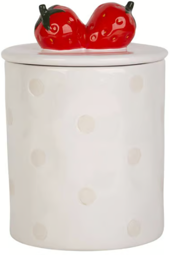 Home Essentials Dots Canister with Strawberry Deal
