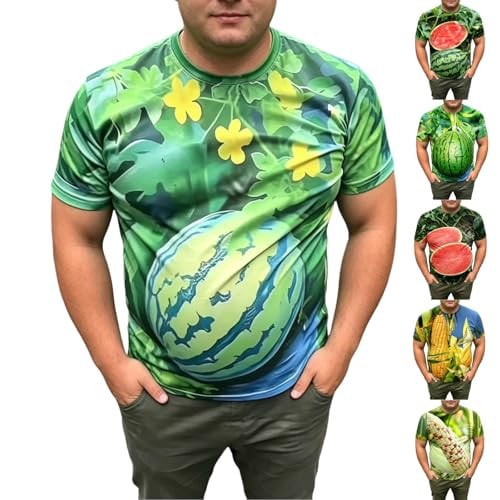 Watermelon Print Short Sleeve T-Shirt  Deal