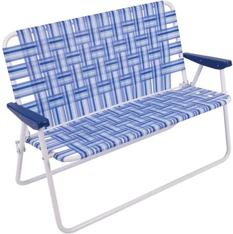 Camp & Go Blue Web Love Seat Deal