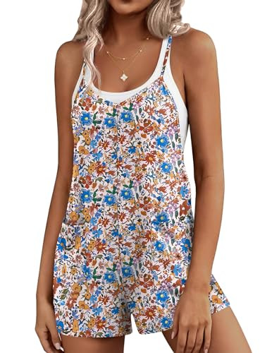 Boho Spaghetti Strap Shorts Romper