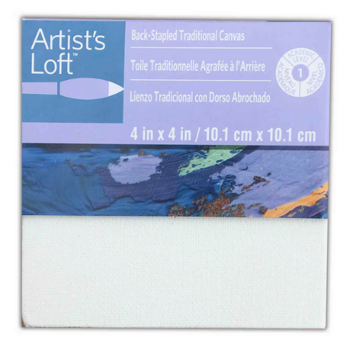 Artist's Loft Level 1 Back Stapled Canvas 4" x 4"