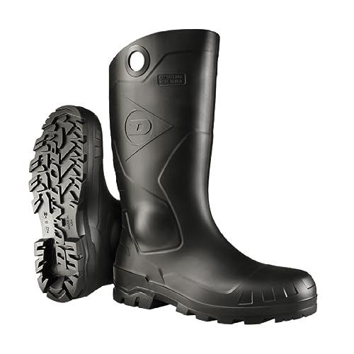 DUNLOP Chesapeake Rubber Boots Plain Toe Black Size 11 Deal