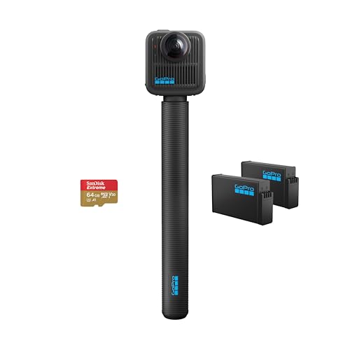 GoPro MAX2 8K Action Camera w/ 4' Extension Pole, 2 Batteries, 64GB microSD Deal