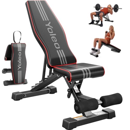 YOLEO Adjustable Weight Bench, ASTM-Certified