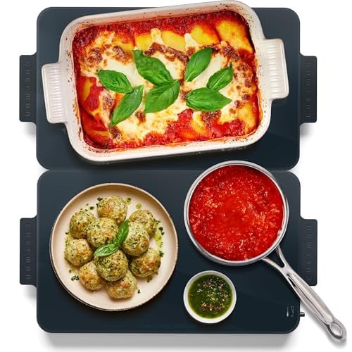 Chefman 20” x 16” Electric Warming Tray, Modular Design, Graphene Heating, Two Glass Panels Deal