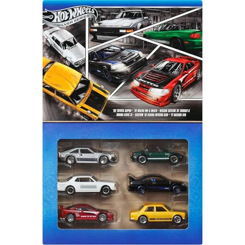 Hot Wheels 1:64 Scale Die-Cast Toy Cars, 6-Pack Japanese Vehicles