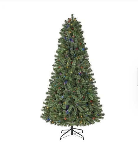 6.5 ft. Pre-Lit Pine LED Artificial Christmas Tree