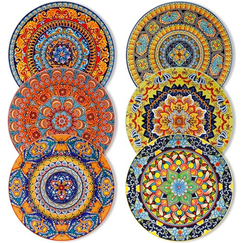 Vancasso Bohemian Style Dinner Plates Set 6-Piece 10.5"