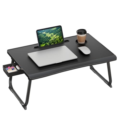 SONGMICS Foldable Lap Desk 15.7"D x 23.6"W x 10.6"H Natural