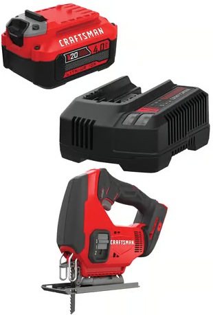 CRAFTSMAN V20 4Ah Battery and Charger Kit with Cordless Jig Saw Deal