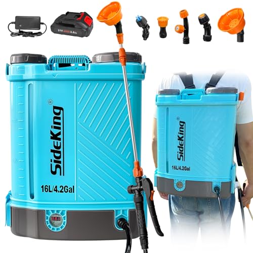 SideKing 4 Gallon 100 PSI Battery Powered Backpack Sprayer