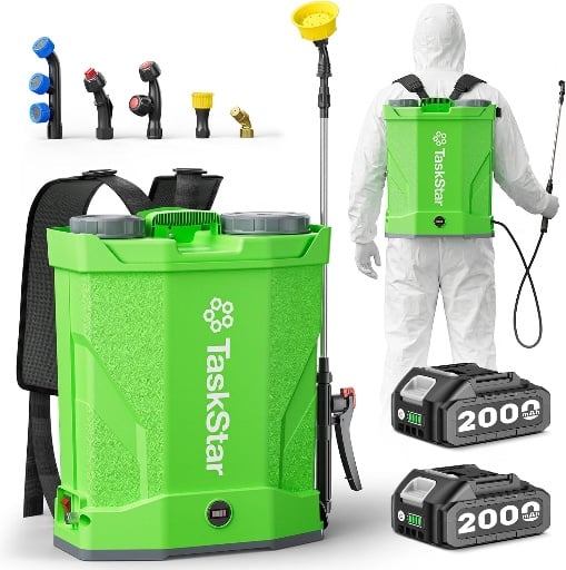 Taskstar Battery Powered Backpack Sprayer 4.2 Gallon Deal