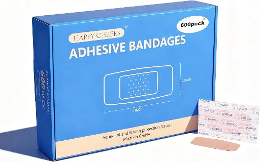 Large Fabric Bandages 600 Pack 2"x4"