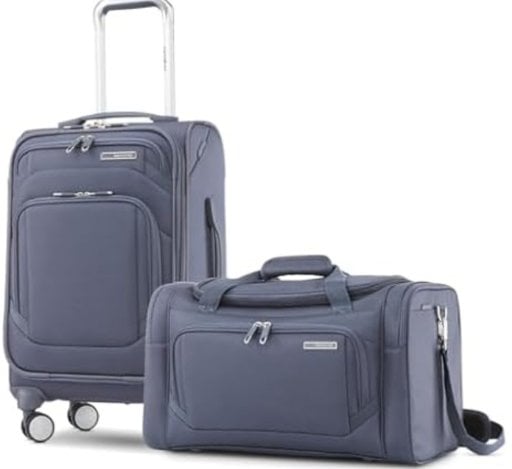 Samsonite Ascentra Softside Luggage 2-Piece Set (Duffel/19 inch Carry-on), Slate Deal