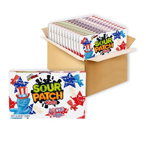 Sour Patch Kids Red, White & Blue Soft & Chewy Candy 12-Pack 3.08-Oz