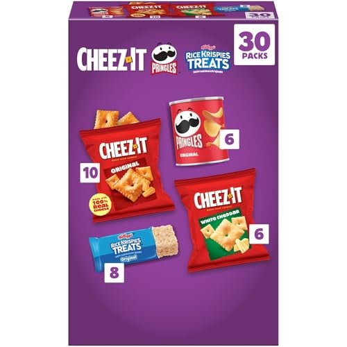 Kellogg's Cheez-It, Pringles & Rice Krispies Treats Mega Variety Pack 30-Count Deal