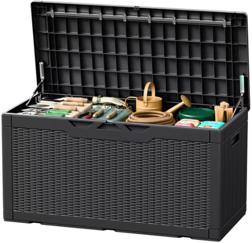 Devoko 105-Gallon Outdoor Resin Deck Box (Black) Deal