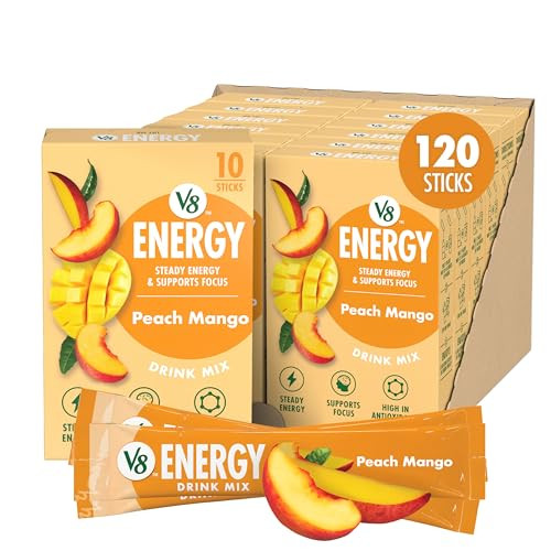 V8 Energy Drink Powder (Peach Mango) 12-Pack 10-Count
