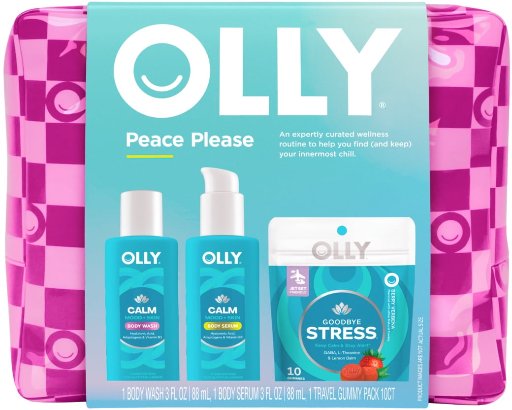 OLLY Limited Edition Peace Please Body Care & Vitamin Gift Set 3-Piece