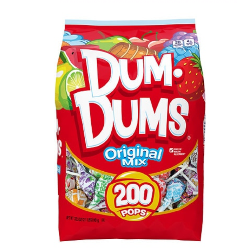 Dum Dums Original Pops, Large Variety Bag 200 Count