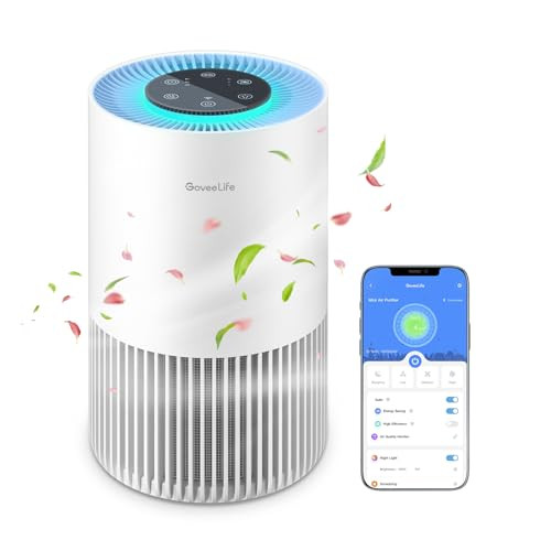 GoveeLife Smart Air Purifier w/ Wifi, Bluetooth, RGB Night Light (530 sq.ft.)