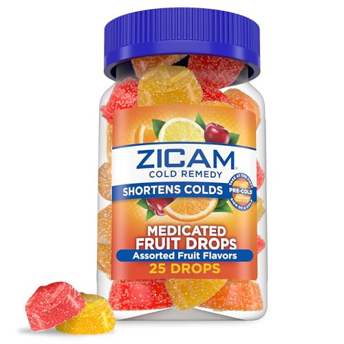 Zicam Cold Remedy Zinc Medicated Fruit Drops 25-Count