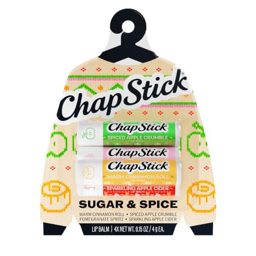 ChapStick Sugar & Spice Holiday Flavored Lip Balm, 4-Pack