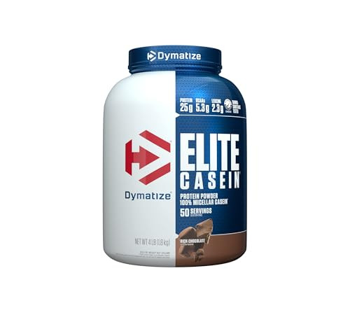 Dymatize Elite Casein Protein Powder (Chocolate, 50 Servings)