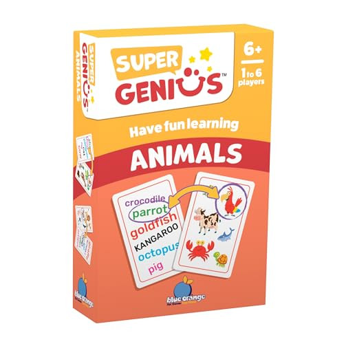 Blue Orange Super Genius Animals Tabletop Card Game