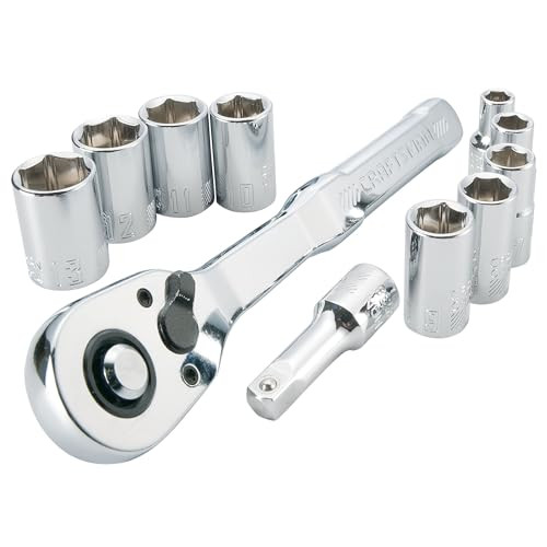 CRAFTSMAN 11-Piece Mechanics Tool Set, Metric, 1/4 Inch Drive
