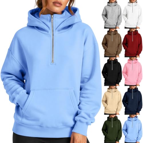 Half Zip Pullover Hoodies Long Sleeve Deal