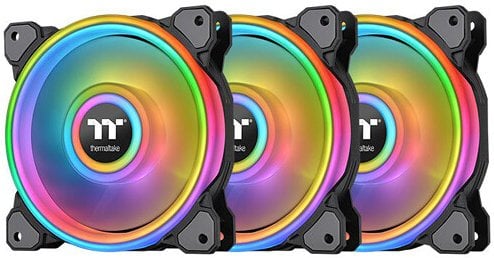 Thermaltake Riing Quad 120mm RGB Radiator Fans w/ Controller 3-Pack (Black) Deal