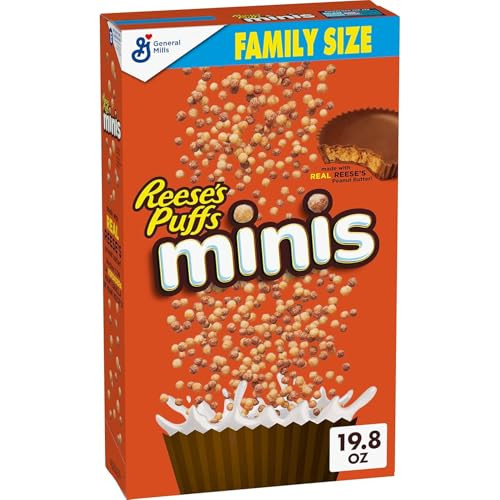 Reese's Puffs Minis Chocolate Peanut Butter Cereal 19.8-Oz Family Size