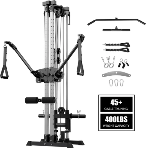 Mikolo Functional Trainer with Wide Articulating Cable Pulley Arms