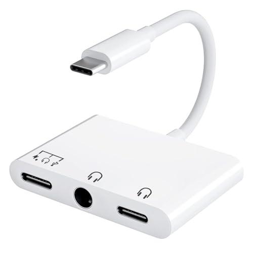 3-in-1 60W PD Fast Charging USB-C Aux Splitter