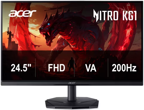 Acer Nitro 24.5” Full HD 200Hz 1ms Gaming Monitor Deal