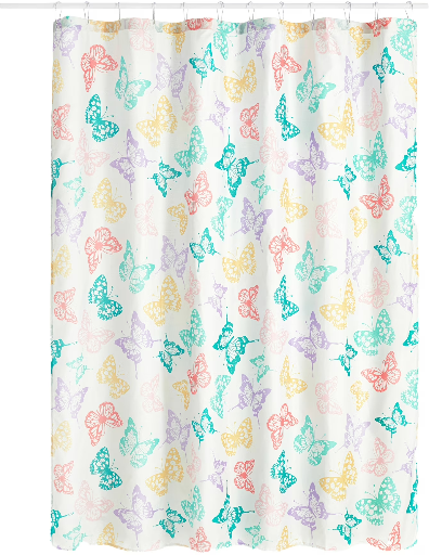 Your Zone Kids Colorful Shower Curtain w/ Hooks Deal