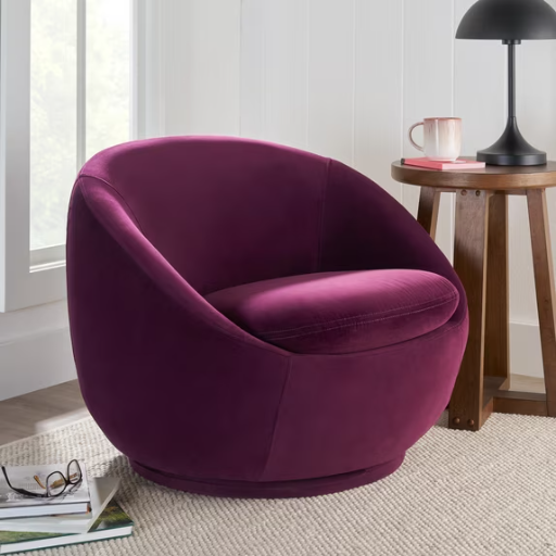 Better Homes & Gardens Mira Swivel Accent Chair (Merlot)