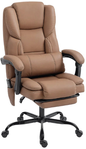 HomCom Office Chair with Massage and Footrest