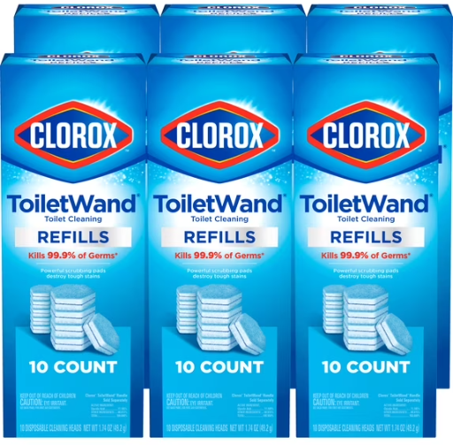 Clorox ToiletWand Disinfecting Brush Refills, 10 Count (6 pack) Deal