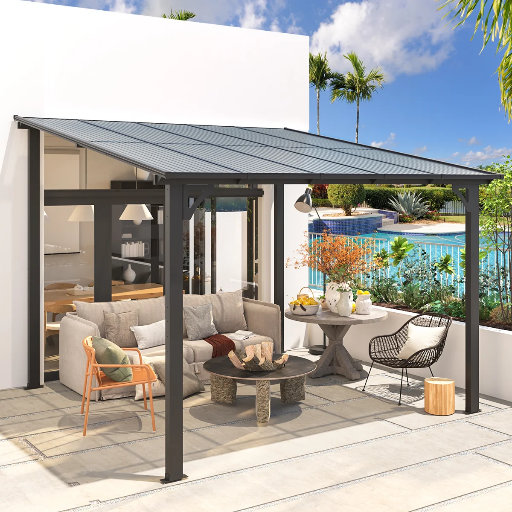 AECOJOY Aluminum Pergola with Canopy Deal