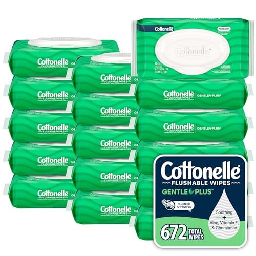 Cottonelle Flushable Wet Wipes GentlePlus 2 x 16-Pack