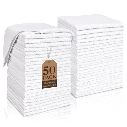 TEAWOO Microfiber Washcloths 50-Count (White) Deal