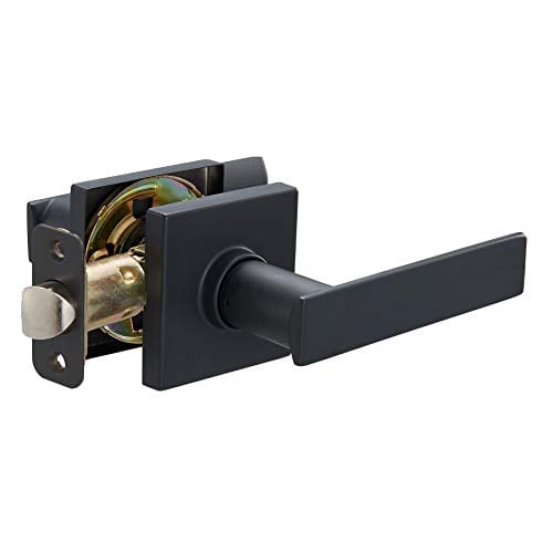 Amazon Basics Contemporary Stamford Door Lever Passage Matte Black 6-Pack Deal