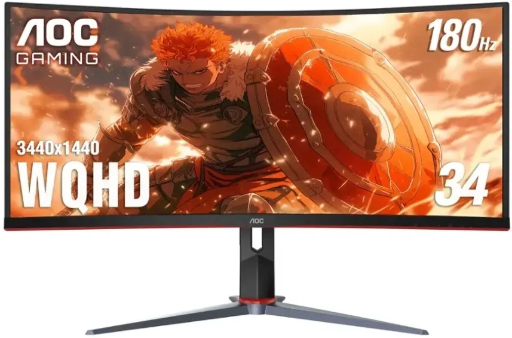 Refurbished 34" AOC CU34G2XP WQHD 1440p 180Hz UltraWide Curved Gaming Monitor Deal