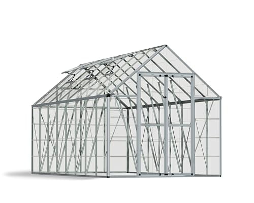 Palram - Canopia Snap & Grow 8' x 16' Polycarbonate Greenhouse, Silver Deal