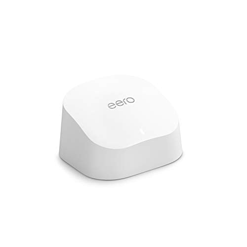 Amazon eero 6 mesh Wi-Fi add-on extender, up to 1,500 sq. ft. Wi-Fi 6 coverage, 1 add-on extender